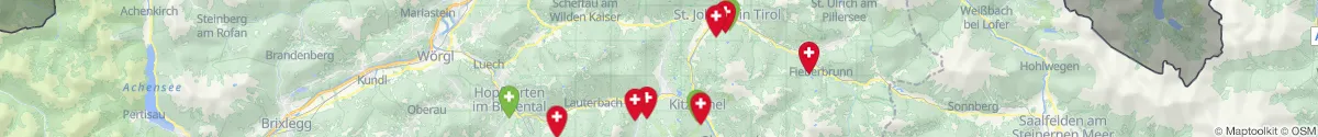 Kartenansicht für Apotheken-Notdienste in der Nähe von Jochberg (Kitzbühel, Tirol)
